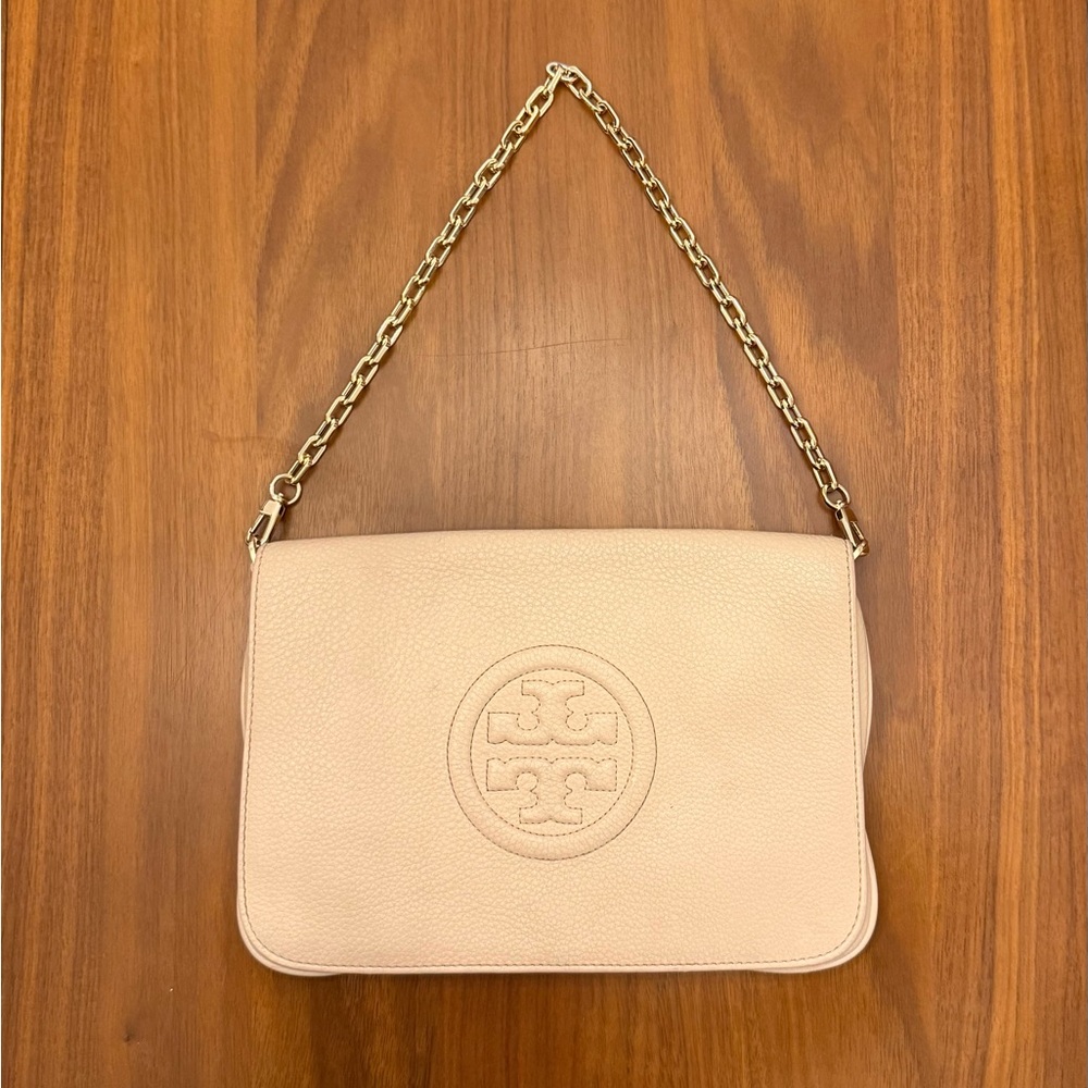Tory Burch Pink Leather Chain Shoulder Bag